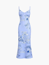Langes Camisole-Kleid mit Blumenmuster